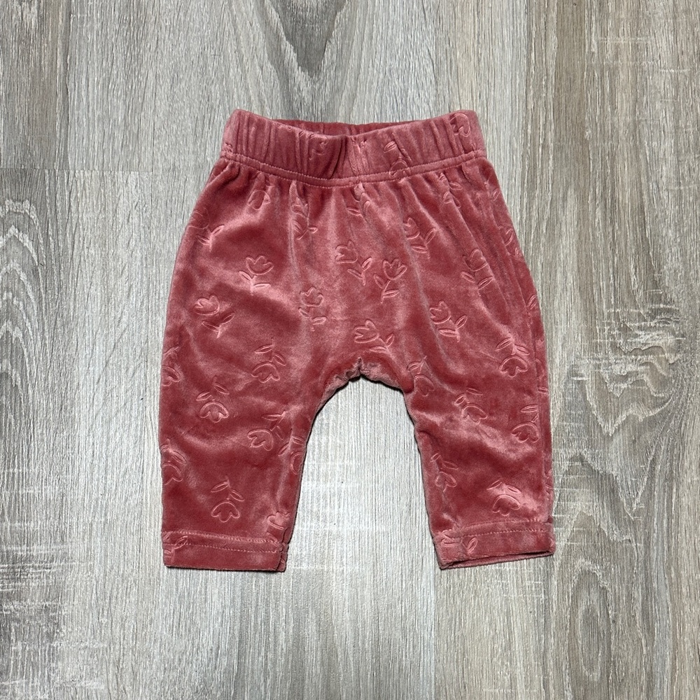 Rene Rofe Dusty Rose Velvet Baby Pants